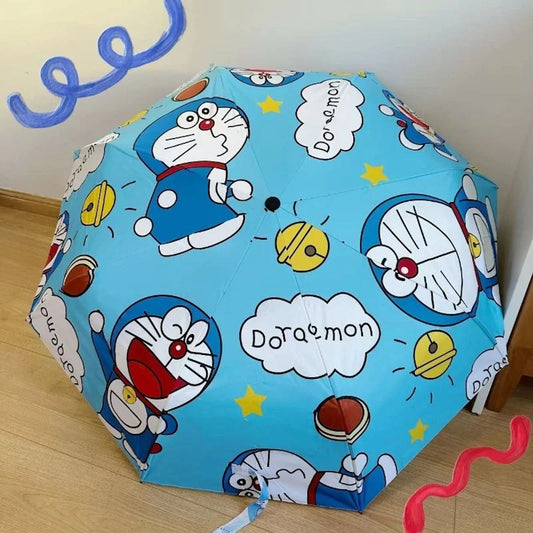 Kids Doraemon Umbrella Automatic Folding Umbrella for Children