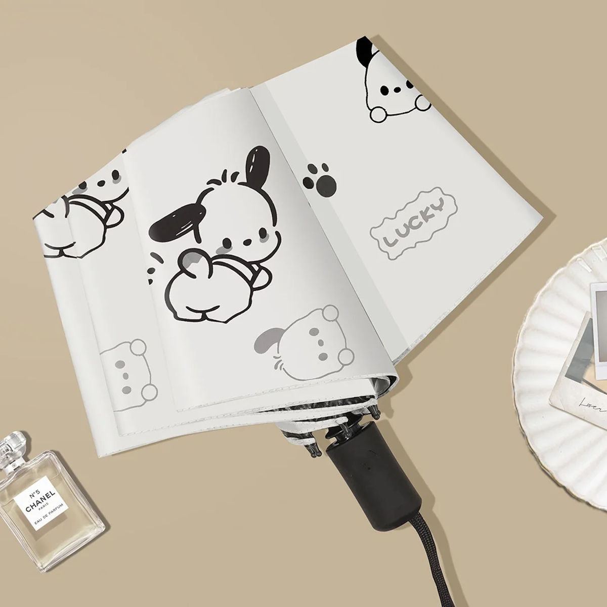 Kids Pochacco Umbrella Vinyl Sun Protection Umbrella Children Folding Umbrella