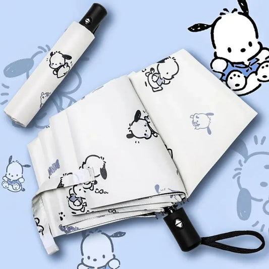 Kids Pochacco Umbrella Vinyl Sun Protection Umbrella Children Folding Umbrella