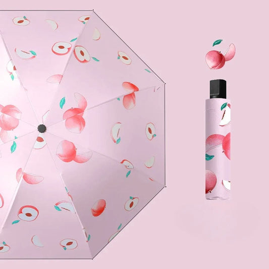 Peach Umbrella Kids Umbrella for Children Automatic Folding Umbrella - ChildAngle