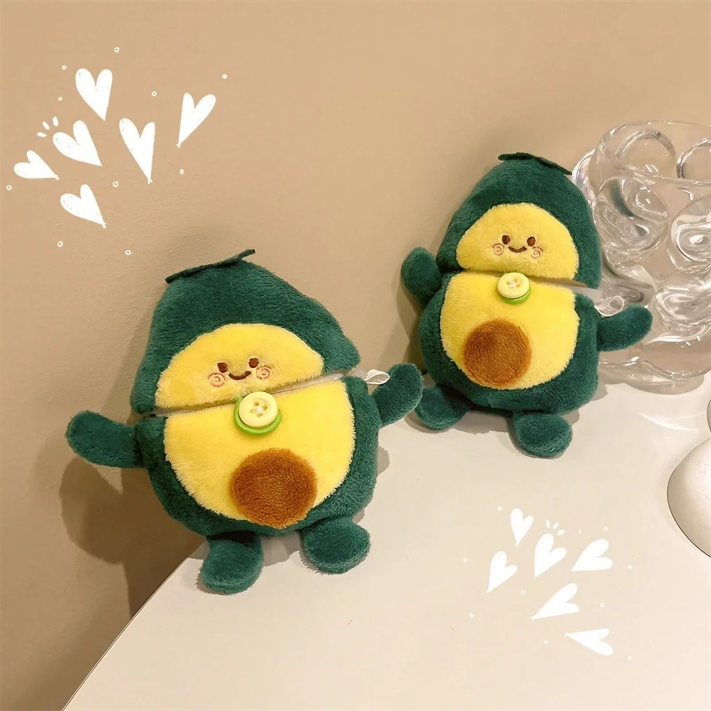 Plush Cartoon Avacado AirPods Case Green Case Cartoon Print - ChildAngle