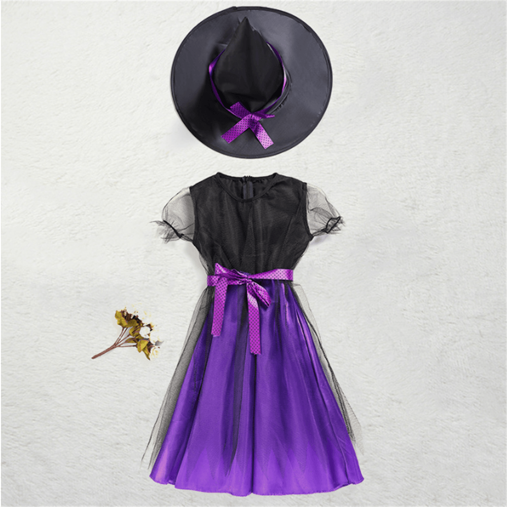 Toddler Witch Costume Girls Halloween Sorceress Costume - ChildAngle