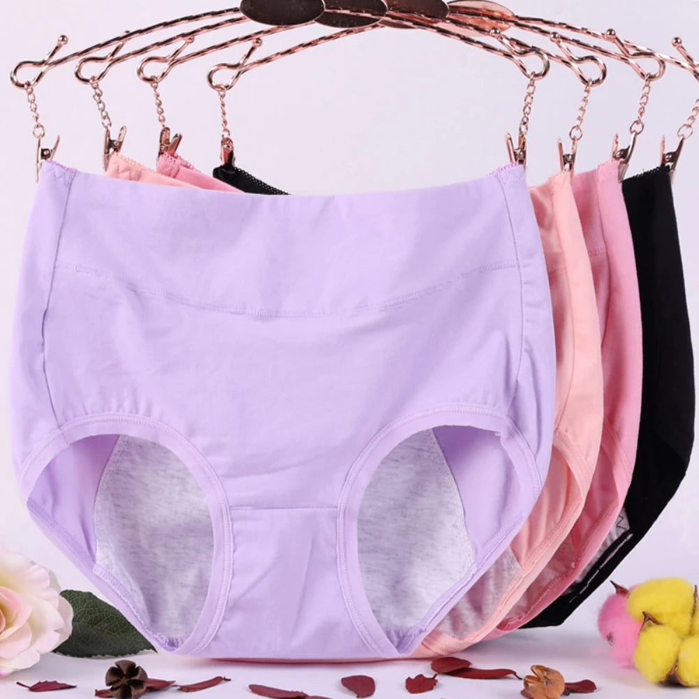 Women Washable Incontinence Underwear Cotton Period Panties Ladies
