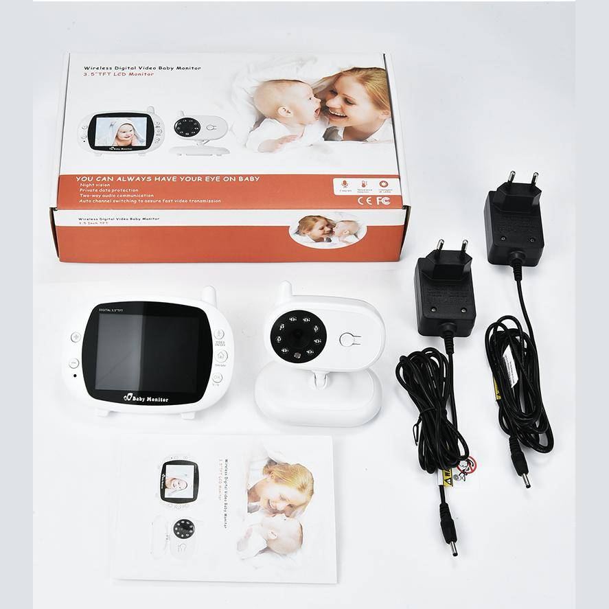 3.5 inch Video Wireless Baby Monitor Set With Temperature Alarm - ChildAngle