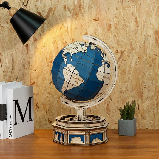 3D Wooden Puzzle 567PCS Rotatable 3D Globe Game Assembly Toy Gift for Children Teens Adult - ChildAngle