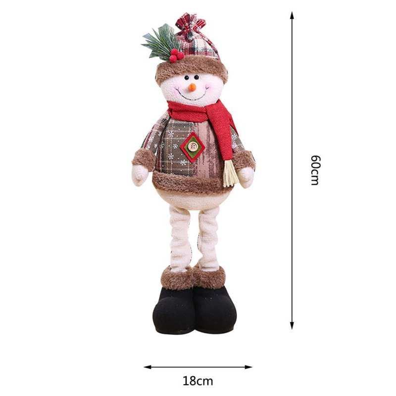 3PCS Christmas Plush Decorations Stuffed Elk Santa Snowman Decoration Dolls - ChildAngle