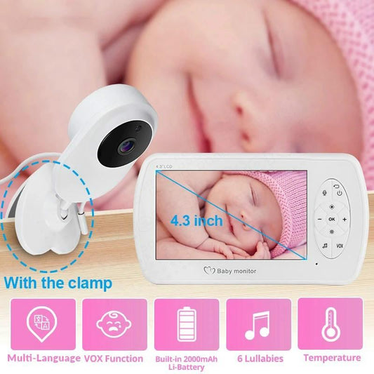 4.3 inch Video Baby Monitor Camera with Clamp - ChildAngle