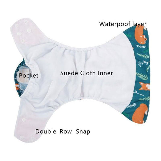 8 Pack Reusable Cloth Diapers Washable Eco-friendly Adjustable Nappy - ChildAngle