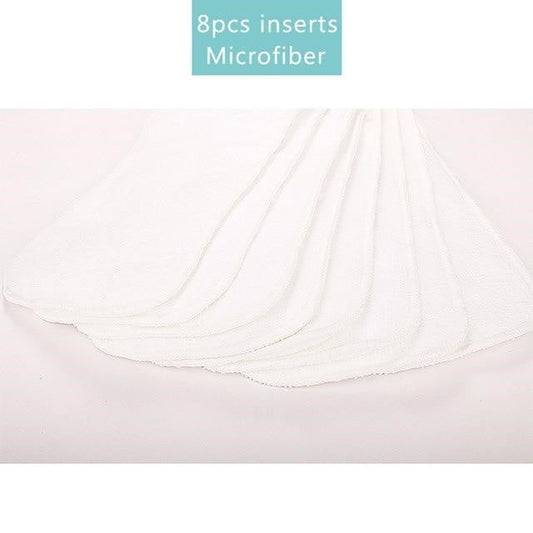 8 Pack Reusable Cloth Diapers Washable Eco-friendly Adjustable Nappy - ChildAngle