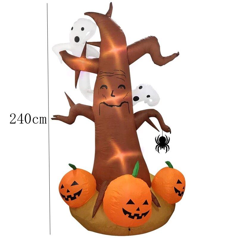 8ft Tree Halloween Inflatables Pumpkin Ghost Outdoor Yard Inflatables - ChildAngle