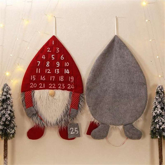 Advent Calendar Hanging Cloth Faceless Santa Christmas Xmas Wall Decor - ChildAngle