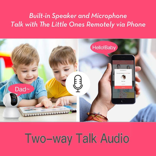 Baby Monitor 1080P Night Vision 355° Covered WiFi Camera with SD Card - ChildAngle