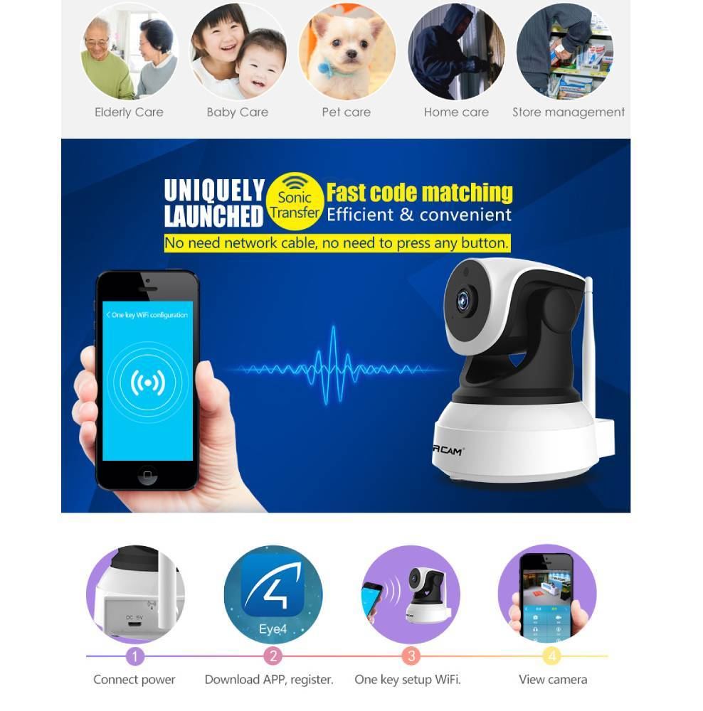 Baby Monitor 720P Wifi Security IP Camera IR Night Vision Audio Recording - ChildAngle