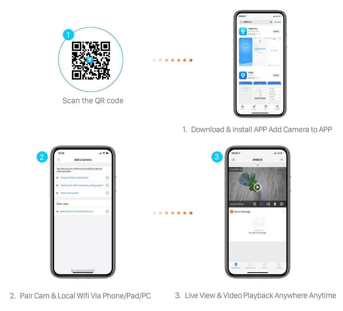 3MP 1080P Baby Monitor Wifi Wireless Auto Tracking IR Night Vision Camera - ChildAngle