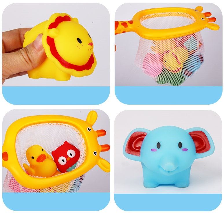 Cool Bath Toys Fishing Net 7 PCS Animal Water Toys Sets - ChildAngle