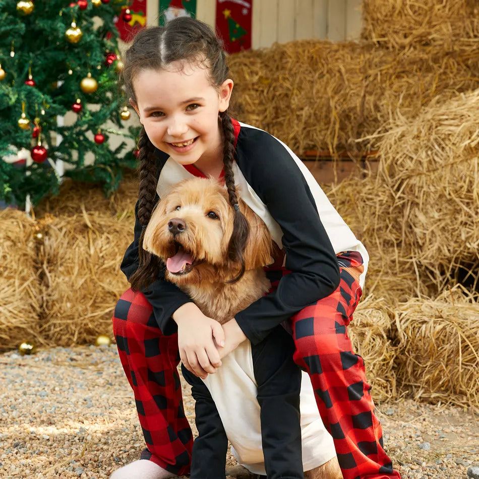 Family Matching Pajama Set Reindeer Plaid Sleepwear - ChildAngle