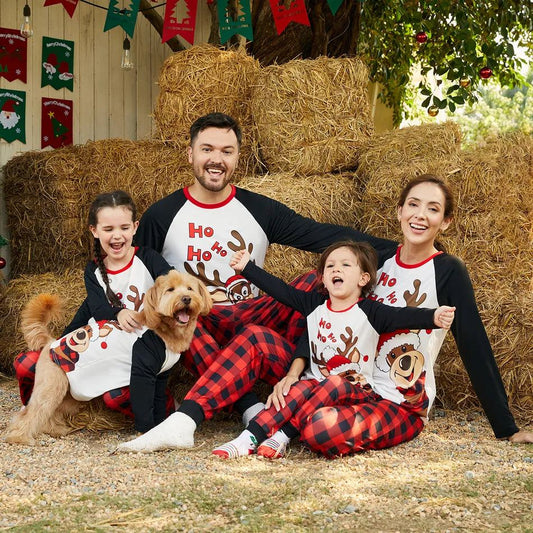 Family Matching Pajama Set Reindeer Plaid Sleepwear - ChildAngle
