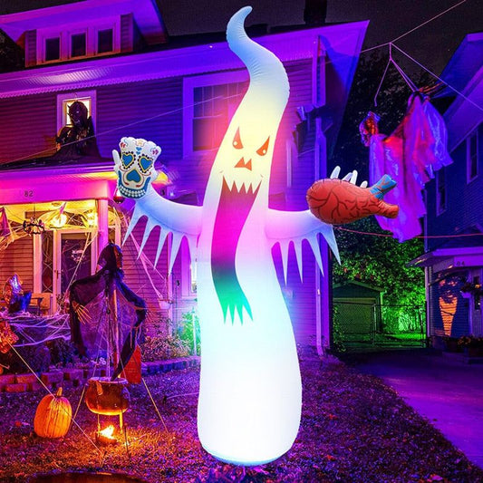 Ghost Inflatable Halloween Outdoor with LED Lights Scary Props Yard Halloween - ChildAngle