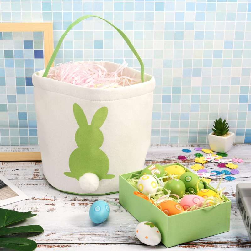 Easter Clearance! Plush Easter Bunny Basket Easter Egg Hunting Basket For  Kids Easter Basket Pink Bunny Design (Pink Bunny)