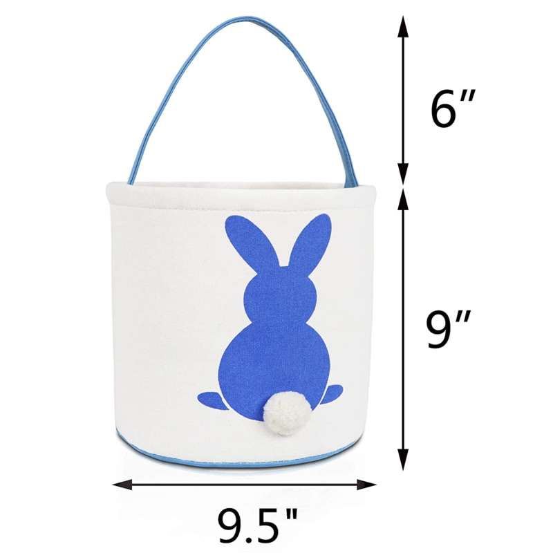 Kids Easter Baskets Bunny Rabbit Basket Tote For Egg Hunting - ChildAngle