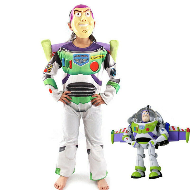 Buzz Lightyear Costume Classic Toy Story 4 Costume per bambini Tuta da  astronauta con maschera Tuta per le ali Accessori