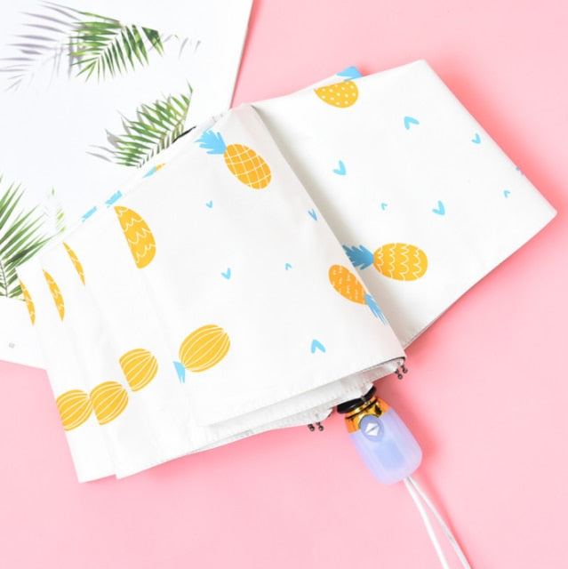 Kids Umbrella Cartoon Fruit Pineapple Folding Automatic Umbrellas For Children - ChildAngle