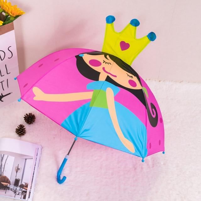 Kids Umbrella Cute Princess Children's Stick Umbrella - ChildAngle