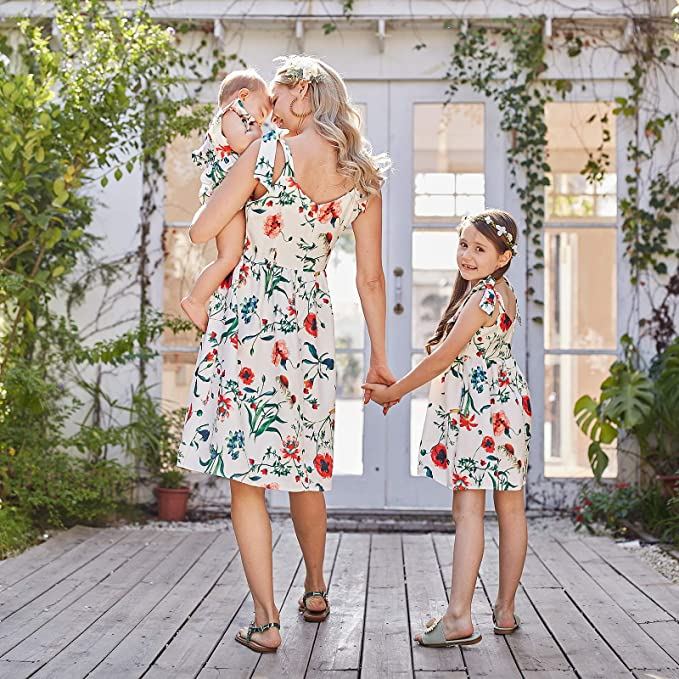 Matching Family Outfit Mommy and Me Easter Dresses Spring Flower - ChildAngle