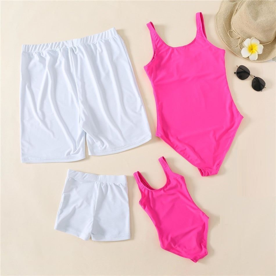 Matching Family Swimsuit Letter King Queen Swimsuit One Piece Swimwear - ChildAngle