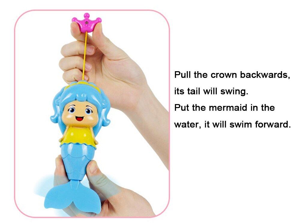 Mermaid Baby Bath Toys Kids Clockwork Swim Wind Up - ChildAngle