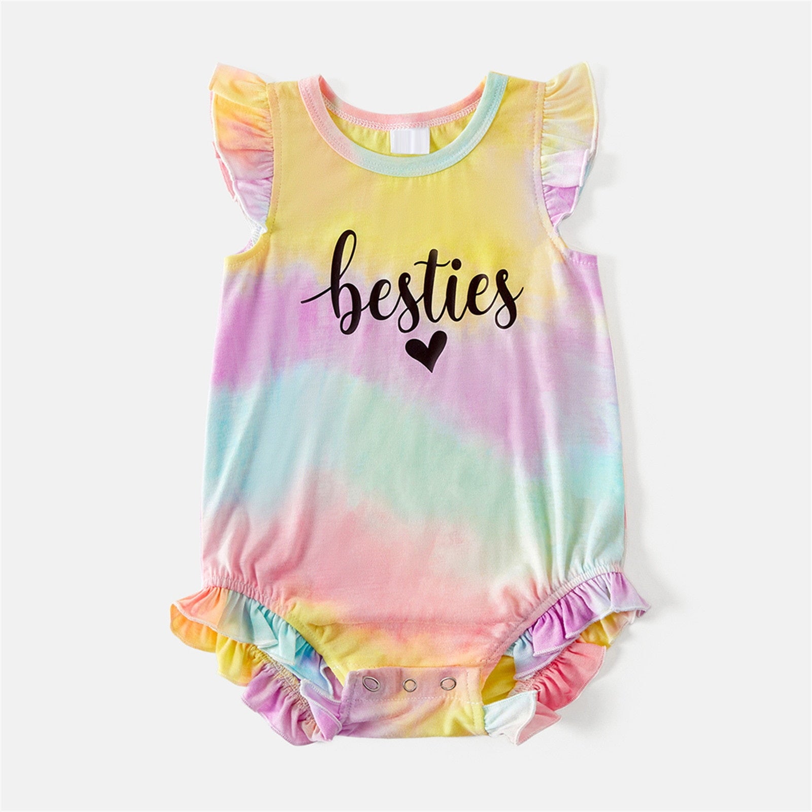 Mommy and Me Matching Dress Tie Dye Drawstring Ruched Bodycon Dresses Short-sleeve Letter Print T-shirt - ChildAngle