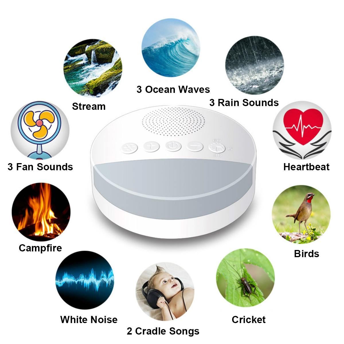 Nature Soothing Baby Sound Machine White Noise Machine for Baby - ChildAngle
