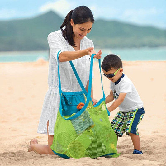 Portable Mesh Beach Toy Bag Children Toy Storage Totes - ChildAngle