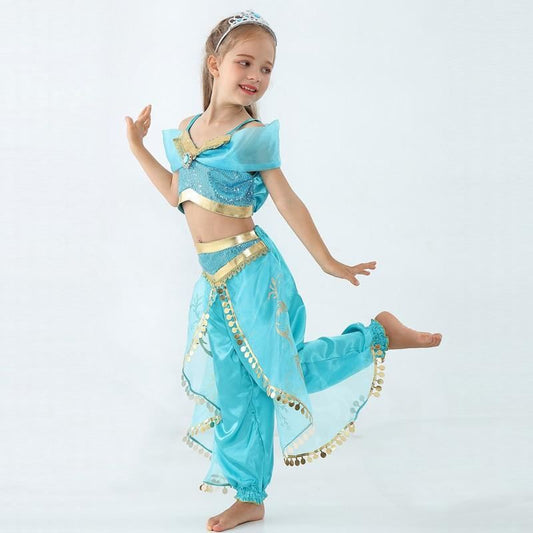 Princess Jasmine Costume Kids Aladdin Girls Dress - ChildAngle