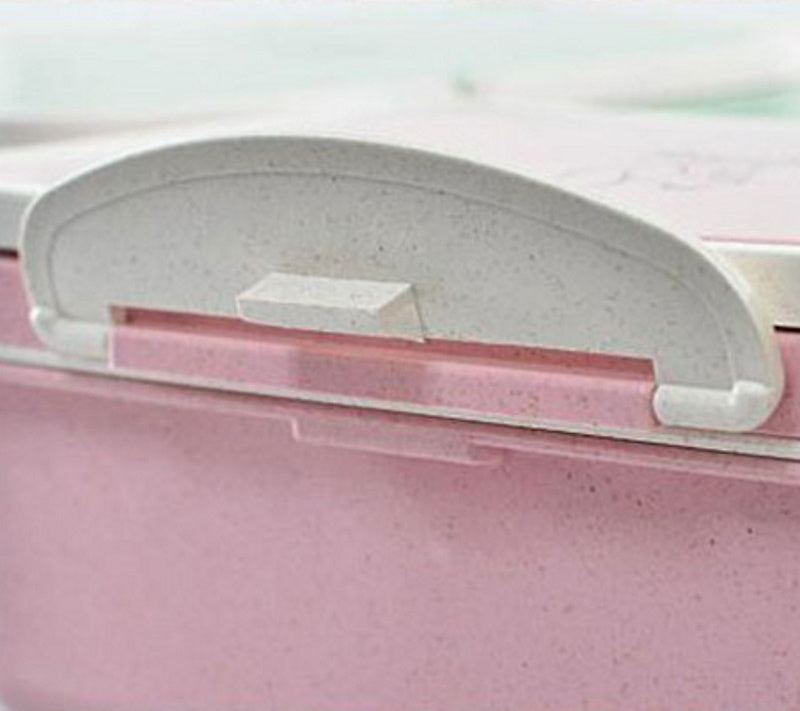 Rectangular Wheat straw Food Storage Container - ChildAngle