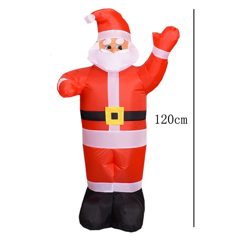 Santa Claus Christmas Yard Inflatables Standing Waving Hand Father Christmas Outdoor Toys LED Lighted Outdoor Xmas Decorations - ChildAngle