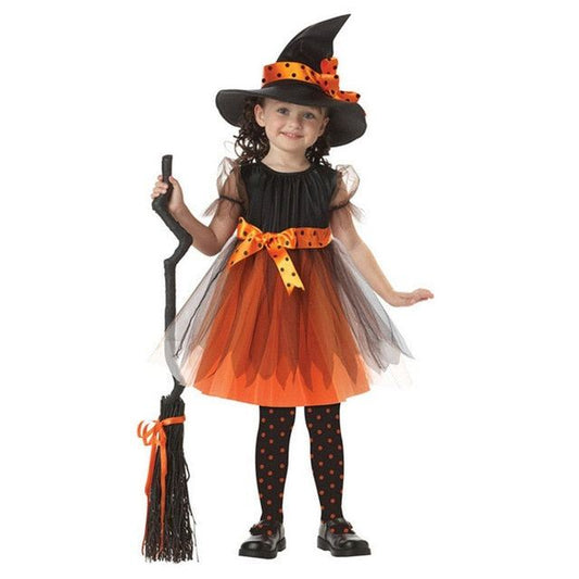Toddler Witch Costume Girls Halloween Sorceress Costume - ChildAngle