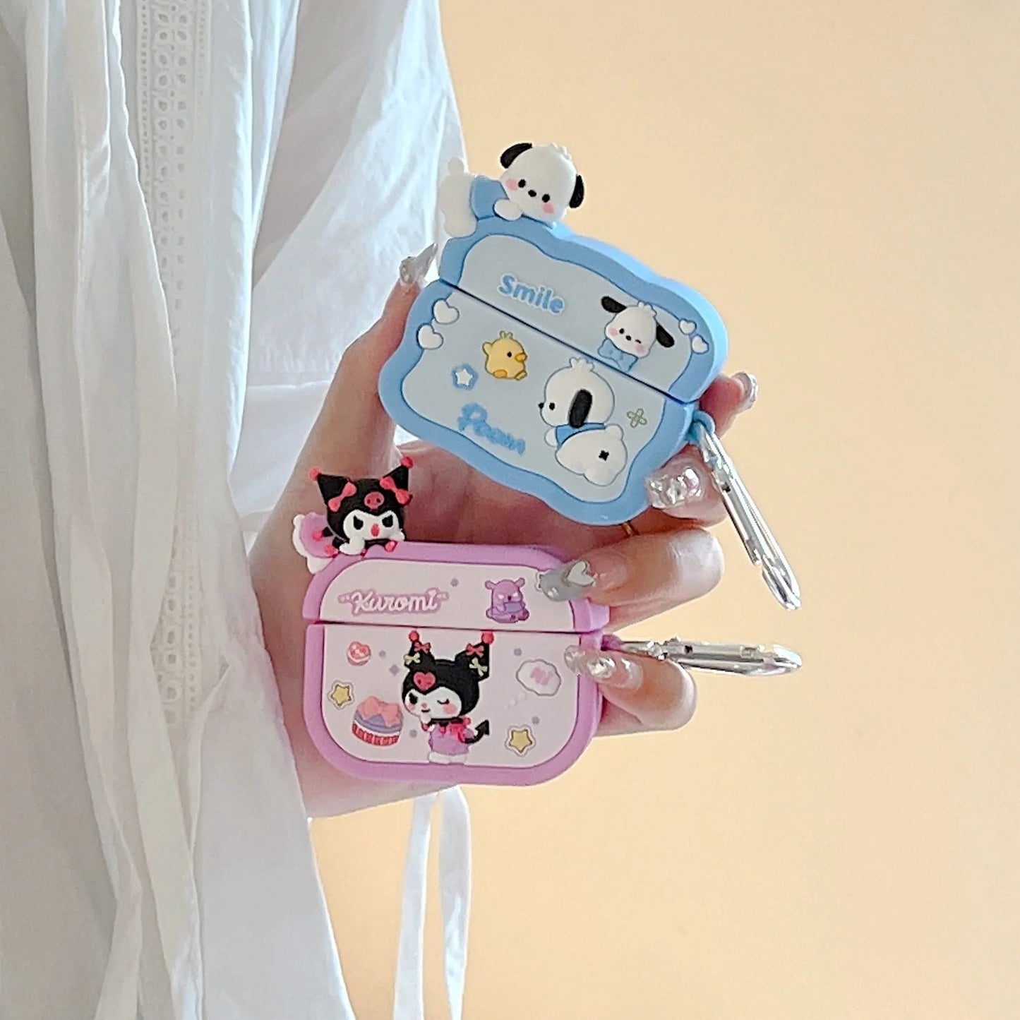 Cute 3D Kawaii AirPod Case Sanrio AirPods Case With pendant