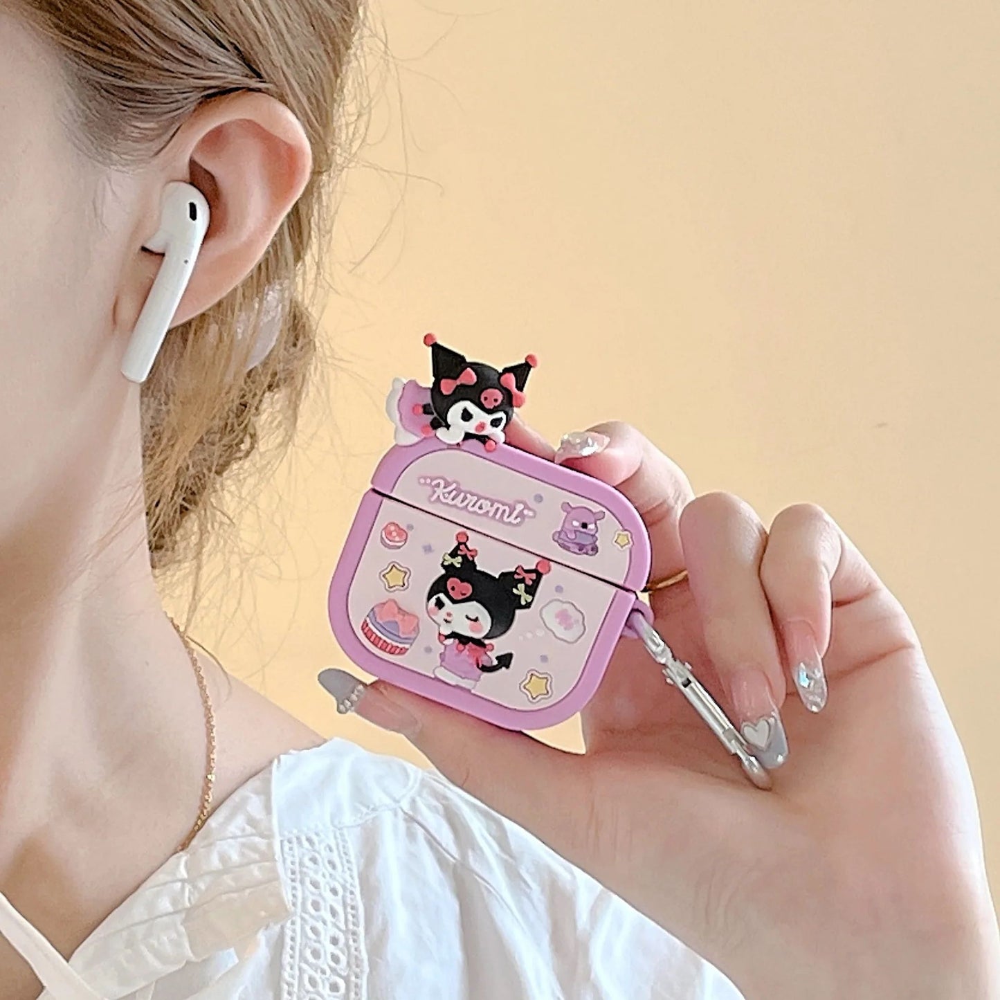 Cute 3D Kawaii AirPod Case Sanrio AirPods Case With pendant