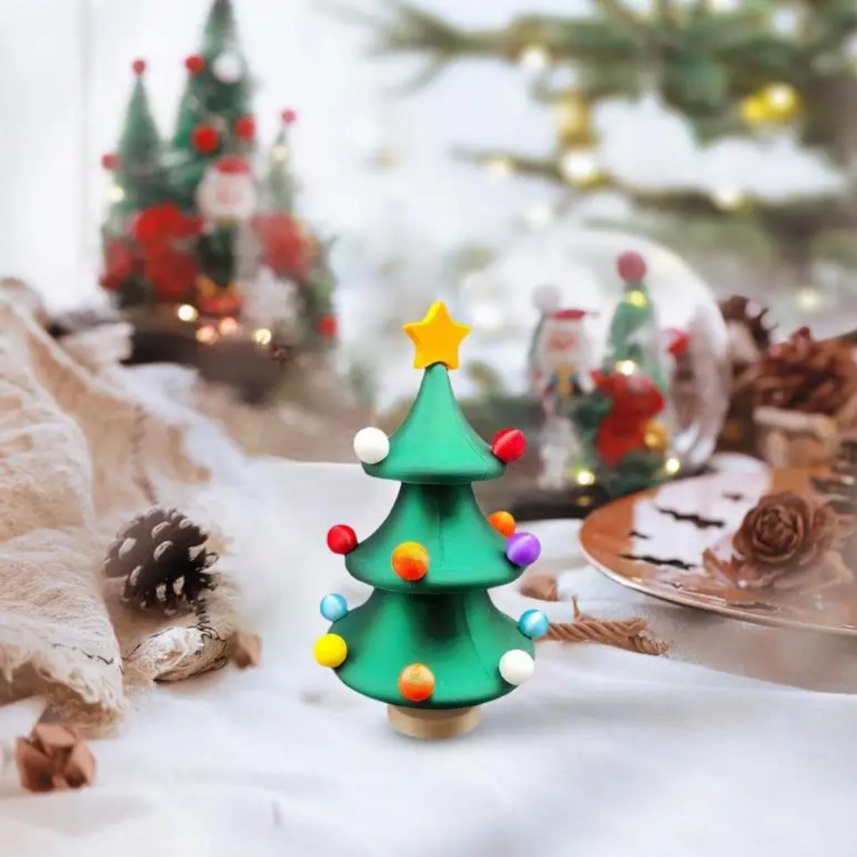 3D Printed Christmas Tree Spinning and Dancing