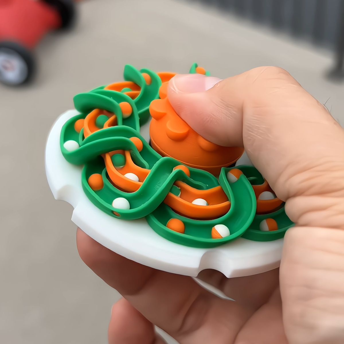 3D Printed Fidget Spinner Rolling Balls Visual Effect - ChildAngle