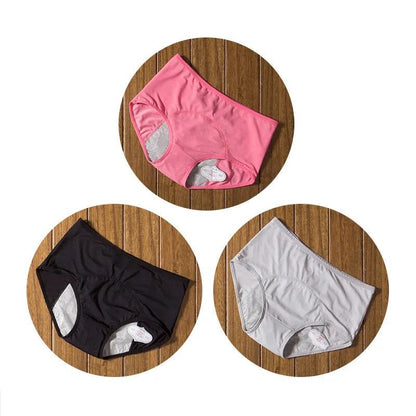 3PCS Washable Incontinence Underwear Leak Proof Menstrual Panties Briefs for Postpartum Women - ChildAngle