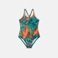 Matching Family Swimsuit Green Palm Tree One Piece Swimsuit