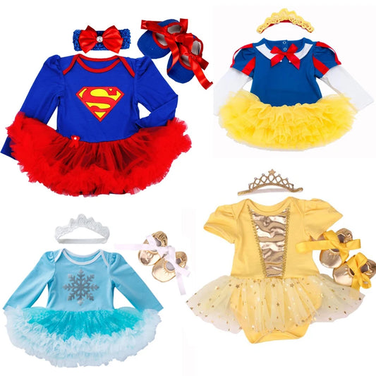 Newborn Infant Halloween Costumes Baby Girl Birthday Party Dress Tutus Newborn Clothes