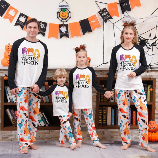 Halloween Family Pajama Trick or Treat Boo Matching Halloween Skull Print Sleepwear Family Look Pyjamas