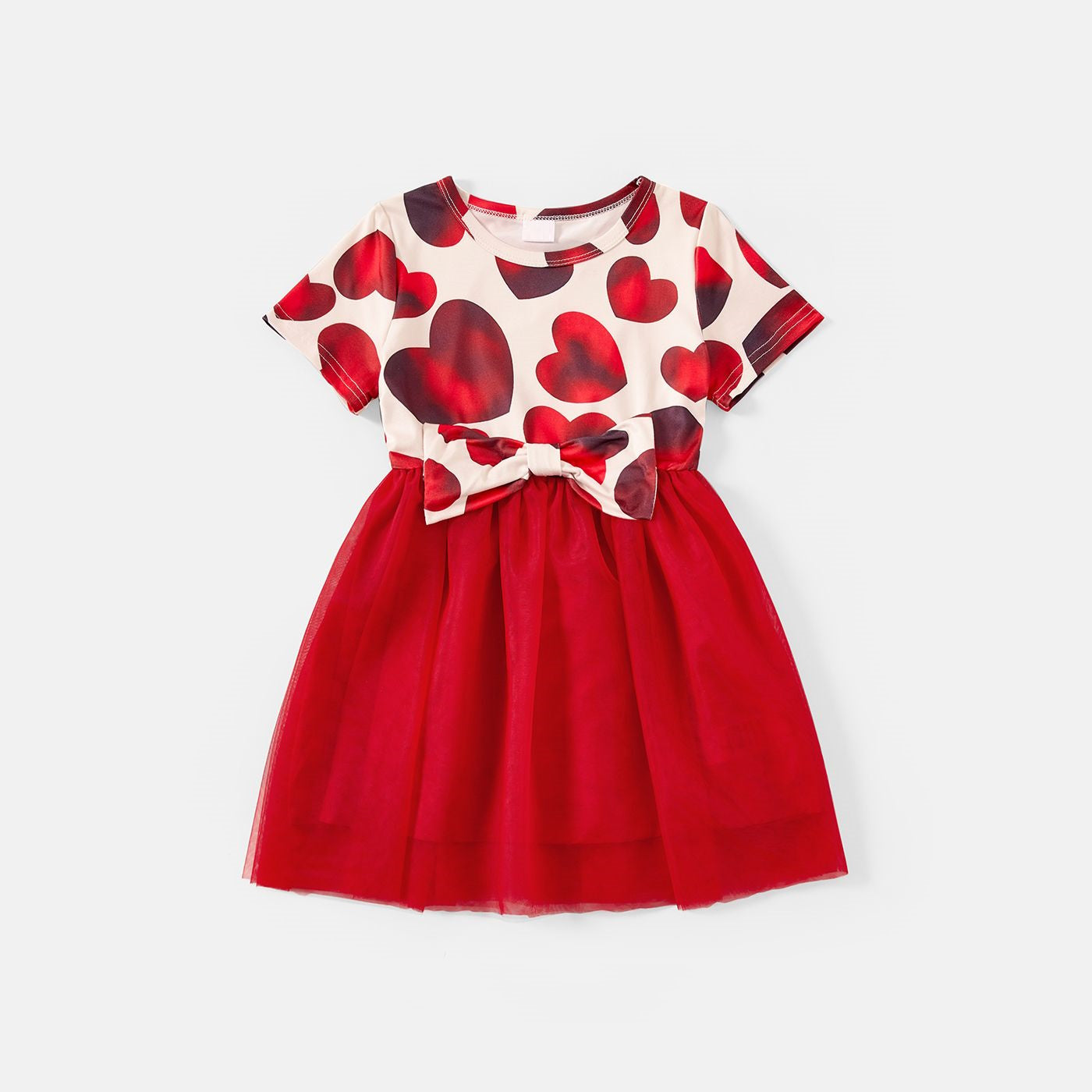 Allover Heart Print Family Matching Dress Heart Print Bodycon Dresses - ChildAngle