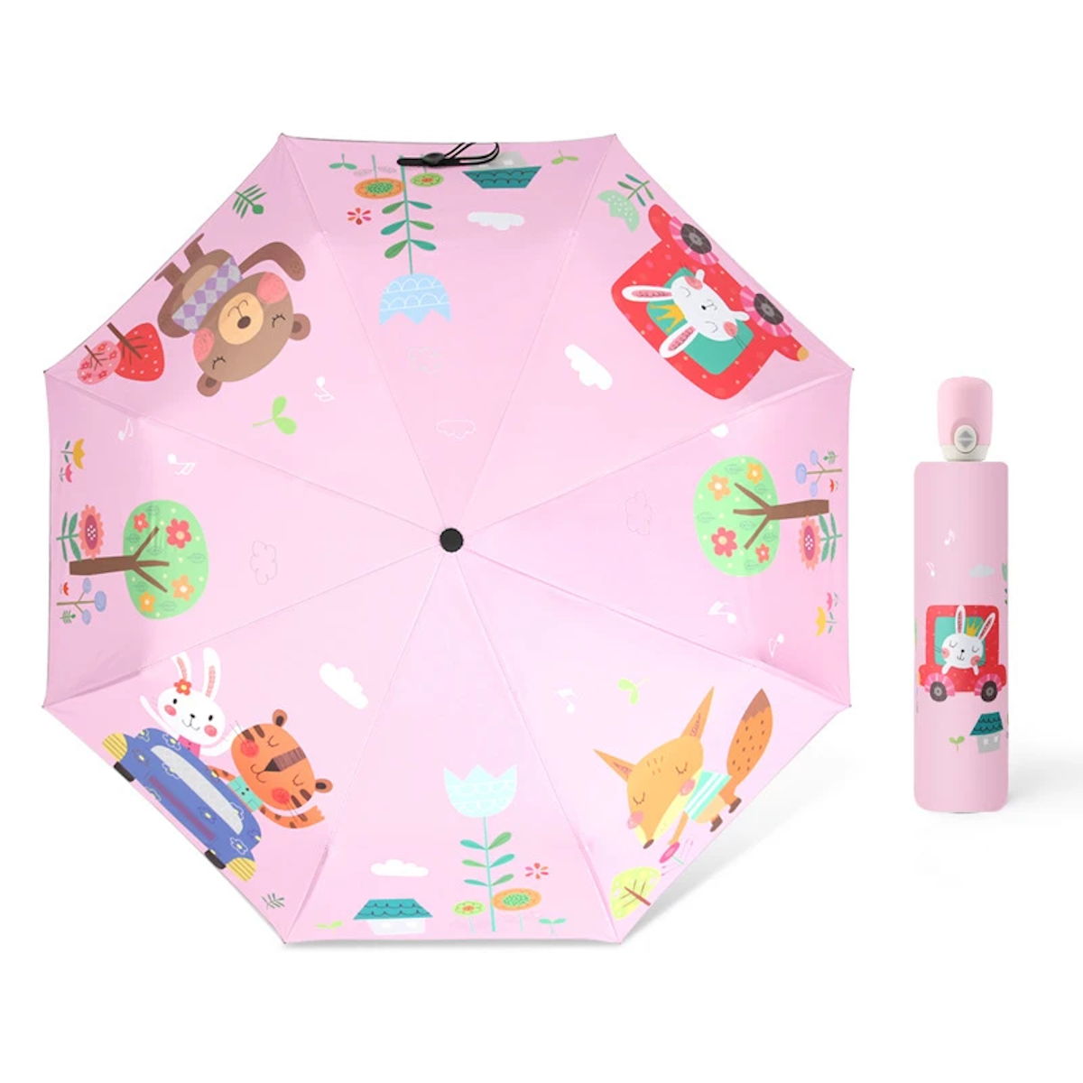 Kids Umbrella Folding Automatic Umbrella Animals - ChildAngle