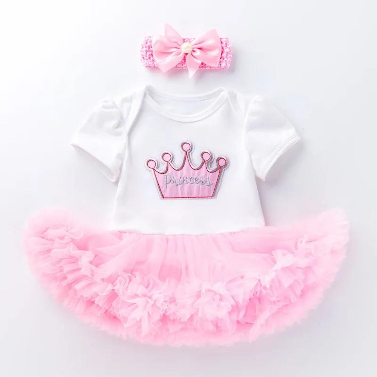 Princess Crown Baby Girl Party Dress Tutus Newborn Clothes - ChildAngle