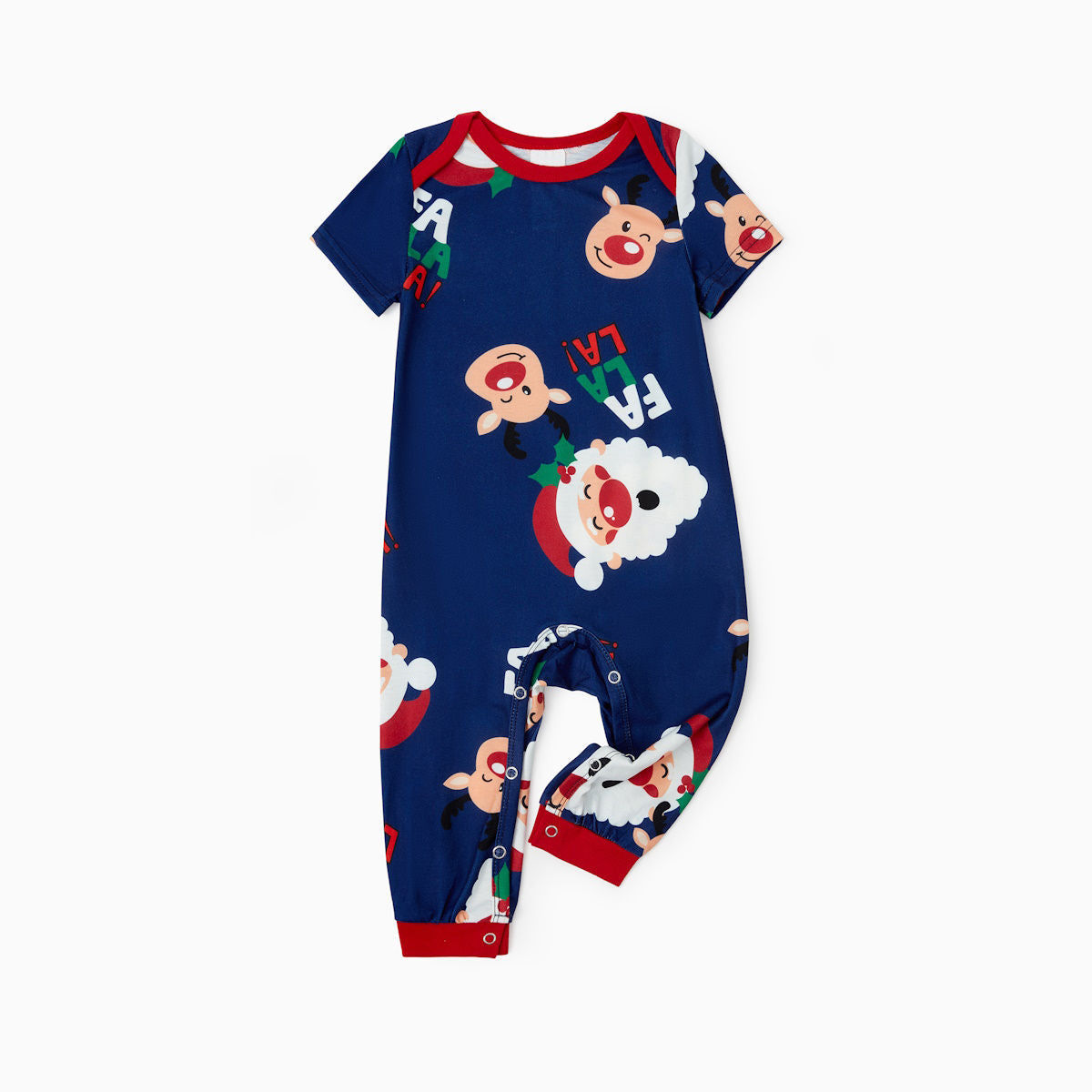 Bluey Santa Claus Pajamas for Family Father Santa Rudolph FA LA LA Print - ChildAngle