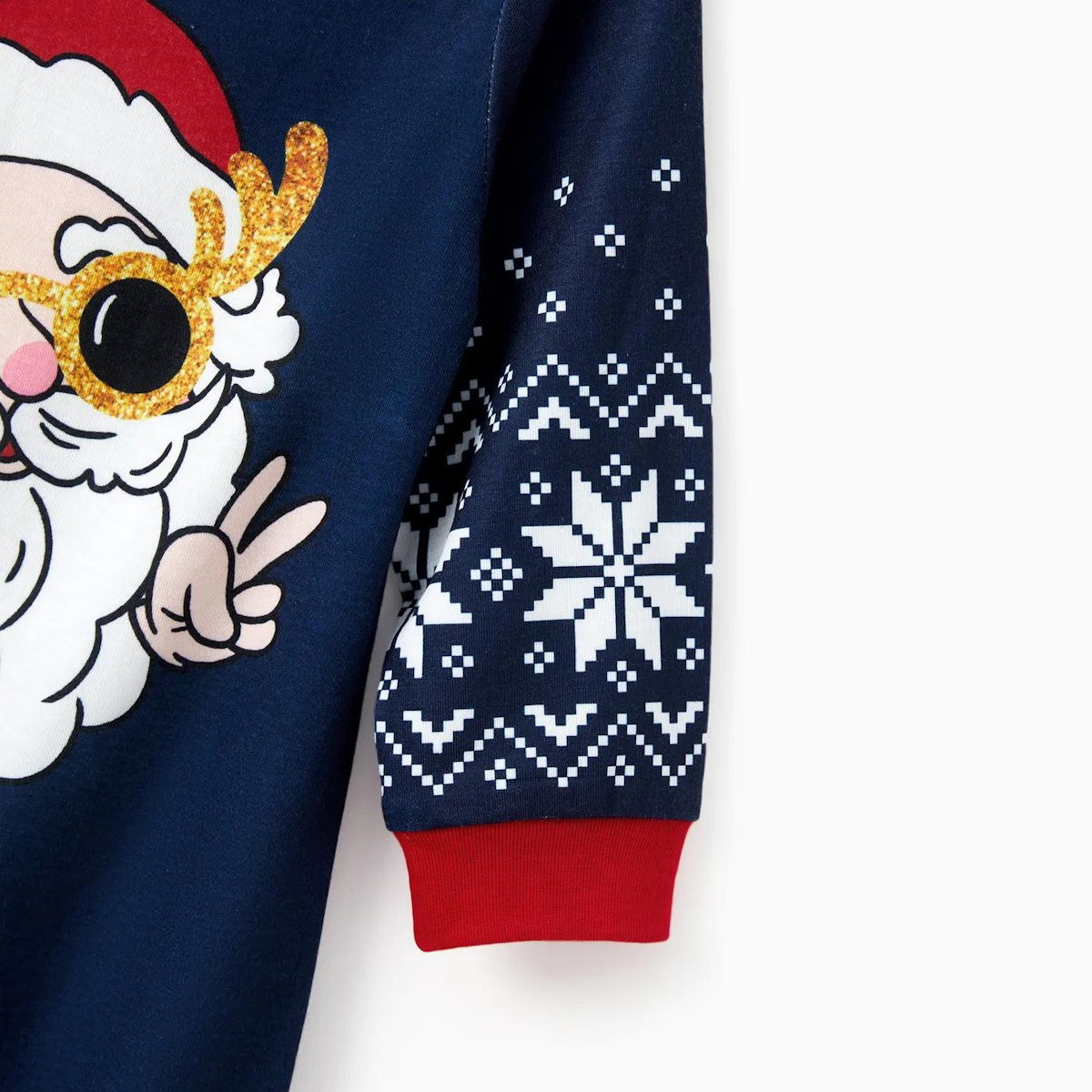 Bluey Santa Claus Pajamas for Family Santa Claus Glasses Hat Snowflake Gifts - ChildAngle